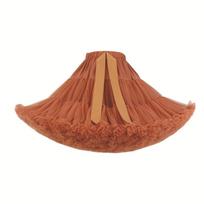 42cm 280g No Bone Petticoat Pleated Design Hexagon Mesh Crinoline Lolita Tutu Skirt  Daily Cosplay 58 brown