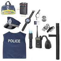 Policininko Cosplay Kostiumai Unisex, Policininko Žaislai, Policininkas, Kompasas, Švilpukas, Policijos Ženklelis, Karnavalo Kostiumų Reikmenys, Helovinas One Size gray