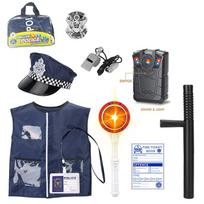 Policininko Cosplay Kostiumai Unisex, Policininko Žaislai, Policininkas, Kompasas, Švilpukas, Policijos Ženklelis, Karnavalo Kostiumų Reikmenys, Helovinas One Size gray
