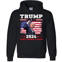 Donald Trump Take America Back  Hoodie 2024 Never Surrender USA Bulletproof XL red