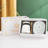 400ml Smart Ceramic Cup Coaster Warmer Thermostatic Coffee Heating Electric Mug Set Milk Tea Heating Water 400ml