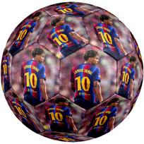 Lamine Yamal debiutinis „Barcelona“ futbolo kamuolys, 5 dydžio, mašininio siuvimo, universalus, tinka žaisti patalpoje ir lauke, unikalus dovanų variantas futbolo mėgėjams zq