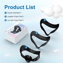 Cooling Fan For OCULUS Meta Quest 3S Replacement Facial Interface Mask Adjustable Wind Speed Circulating Heat Dissipation VR ACC black