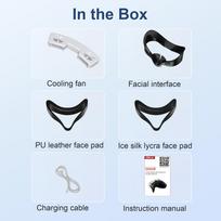 Cooling Fan For OCULUS Meta Quest 3S Replacement Facial Interface Mask Adjustable Wind Speed Circulating Heat Dissipation VR ACC