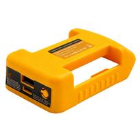 NEW USB Charger Adapter for Dewalt 18V 11V Lithitum Battery Portable Type-C Port Fast Charging Battery Storage Rack Holder Case geltona