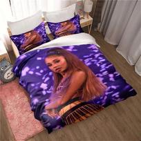 Ariana Grande Duvet Cover Pillowcase Bedding Set Rock Star Adult Boy Girl Bedroom Decoration Gift Single Double Large Size 70x135cm purple