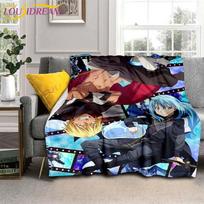 Tuo metu, kai buvau reinkarnuotas kaip gleivė, pledai Anime Reinkarnuota gleivė Pledai Flanelinis pledas Sofa Mėtomasis pledas Kambario dekoras 75x90cm