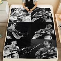 1 vnt. karalienės Freddie Mercury paveikslo flanelės pledas, aukštos kokybės, visų sezonų, namų dekoras, šiluma ir komfortas, puikiai tinka Kalėdų dovanoms 80cm x 120cm gray