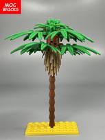 MOC Bricks Beach Ocean Palm Torso Pants Muscle Figure Ski Glasses Particles Assembled Building Blocks Children's Toys