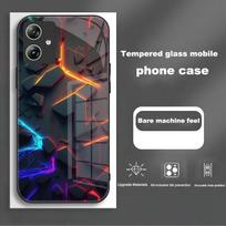 For Motorola Moto G54 Case Fashion Painting Tempered Glass Phone Cover For Moto G 54 G64 Shockproof Protective Shell Fundas Motorola Moto G64 gray