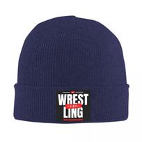 Pro Wrestling Vibes Warm Knitted Cap Fashion Bonnet Hat Autumn Winter Outdoor Beanies Hats for Unisex Adult One Size blue