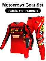 motokroso įrangos komplektas Enduro cross Džersis Kelnės Rinkiniai Lenktynininko įrangos komplektas Visureigių Vyriški Rinkiniai Moteriški kalnų Downhill Motociklo MX XL-36