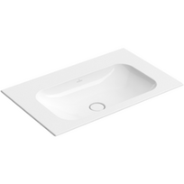 Baldinis praustuvas Villeroy & Boch Finion 80x50 cm, be skylės maišytuvui, su CeramicPlus danga