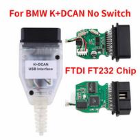 Best Sell For BMW K DCAN OBD2 Extension Cable 20Pin to 16Pin Diagnostic Connectors For BMW IN-PA K D CAN Switch USB FT232RL Chip White No Switch gray