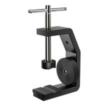 Aluminum Table Clamp Stand for Cameras, Lights, and More with 1/4Inch Threads Holes Desk Mount C Clip Clamp 1 gray