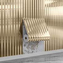 Blizgančios metalinės auksinės dryžuotos lipnios tapetos, lipnios prabangios sienų plokštės elegantiškam svetainės, miegamojo dekorui (Gold,40cmx3M(15.7x118in)) auksas