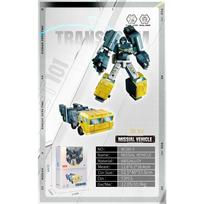Missile Vehicle Transforming Robot Toy W100-3 72PCS ABS Alloy Dual Form Military Mecha Model with Box English Version gray