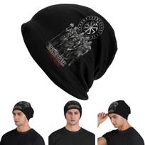 Norse Odin Ragnar Warrior Men Women Adult Beanies Caps Knitting Bonnet Hat Warm Fashion Autumn Winter Outdoor Skullies Hats One Size black
