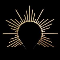 Queen's Goddess Halo Halloween Costume Headwear Crown Headband Party Cosplay Headgear Jewelry Accessories beige