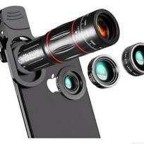 18x Zoom HD Telephoto Lens for Mobile Phones juoda