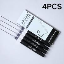 ROSYMENG Black Soft Brush Pens - Liquid Ink for Calligraphy & Signature Writing, Set of 4 1.0mm gray