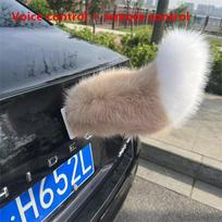Pūkuotas nuotolinio valdymo elektrinio dviračio galinis žaislas, realistiškas, universalus, automobilio uodegos vizginimas, judanti uodega, lipnus, įkraunamas A347 gray