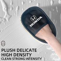 Civic Logo Car Cleaning Brush KIKYDCX6 Wool Soft Polish Washing Gloves Tools For Honda Pilot Odyssey Civic HR-V Prologue ZR-V Passport Fi gray