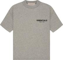 Essentials zomšos logotipas galinis logotipas marškinėliai (Dk Avižos) Unisex marškinėliai XL gray