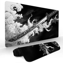 Black And White Samurai Sword Mouse Pad Large Computer Office Game Table Mats Rubber Antislip Xxl Mouse Mat Hdp Long Desk Pads 800x300x2mm gray