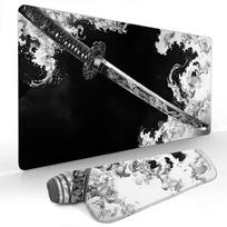 Black And White Samurai Sword Mouse Pad Large Computer Office Game Table Mats Rubber Antislip Xxl Mouse Mat Hdp Long Desk Pads 900x400x2mm