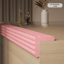 Thickened Child Bumper Strips Self-Adhesive Backing Table Edge Protection  Kids Room Pink - W