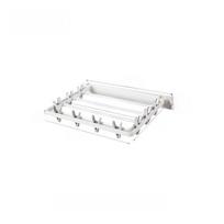 Wall Mounted Folding Laundry Drying Rack With Clips For Home Use white