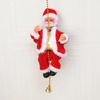 Electric Christmas Climbing Santa Claus with Ladder & Music Ornament white