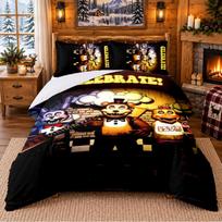 Five Nights at Freddy’s Pattern Bedding 3Pcs Set Bed Sheet And Pillowcases For Indoor Bedroom 140cmx210cm