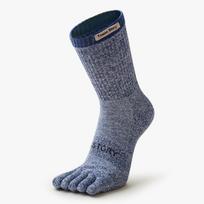 Vyriškos rudens/žiemos sportinės kojinės iš merino vilnos su penkiais pirštais - prakaitą sugeriančios, aukštos, su atskirais pirštais ir Coolmax kilpelių padu. 39-43 mėlyna