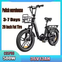 SAMEBIKE C05Pro E Bike 500W Motor 36V13AH Lithium Battery Front Suspension Fold Electric Bike 20-Inch Fat Tire Electric Bicycle