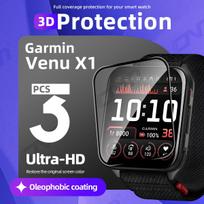 3D Protection Film for Garmin Venu X1 Screen Protector, Full Coverage Anti-scratch Smartwatch Accessories  (Not Glass) for Garmin Venu X1 black