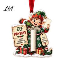 Universalus pinigų laikiklis šventėms Kalėdų dovanos papuošalas, Skaidrus akrilinis pinigams, Juokingas daugkartinio naudojimo papuošalas Kalėdinės eglutės pakabinamas papuošimas Šventėms D