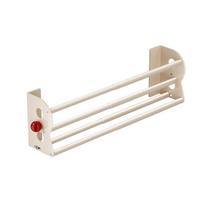 Expandable Double Layer Shoe Rack Carbon Steel Bathroom Slipper Holder  Apartment smėlis
