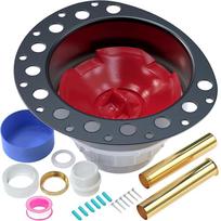 Laisvai pastatomo vonios sifono montavimo rinkinys, Vonios sifono rinkinys su PVC plastiko adapteriu red