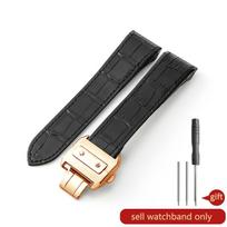 Originalios odos laikrodžio apyrankė Cartier Sandoz Santos 100 laikrodžiui Minkšta patogi apyrankės dalis 20 23 mm Apyrankė 20mm black