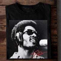 Stevie Wonder shirt Black Short Sleeve Men All Size T-Shirt 1CM2013 Unisex T-Shirt L black