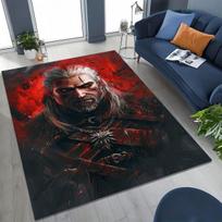3D „The W-Witcher“ Geraltas Žaidimų Animacinis Kilimas Miegamajam Svetainei Sofai Namams Durų Kilimėlis Dekoras, Didelis Vaikų Žaidimų Neslystantis Grindų Kilimėlis 40x60cm( 15x23in ) gray