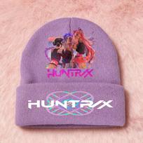 KPOP Demon Hunters Cute And Charming Cartoon Printed Children Knit Beanie Warm Cold Season Cap Girls Outdoor Sports Birth Date Present Accessories white