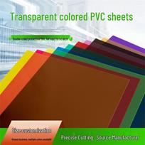 A4 permatoma spalvota plastikinė plokštė gaubtui - PVC plėvelės plokštė 0.3mm Transparent Light Blue 210x297mm skaidri