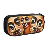 TUNG TUNG TUNG SAHUR FUNK Italian Brainrot Pencil Case for Girl Boy Large Capacity Funny Meme Pen Bag Box School Supplies 21x10.5x5cm beige