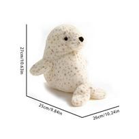 Cartoon Seal Snail Plush Toy Cute Sea Lion Stuffed Animal Limited Edition Collectible Birthday Gift For Kids beige