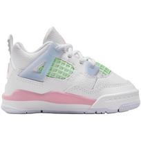 Jordan Air Jordan 4 Low top Toddler Shoes White Blue Green Infant And Toddler IB7070-100 26 gray