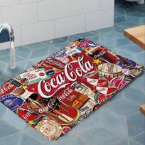 C-COCA Logo C-COLAS Hallway Carpet Retro Multiple Choice Living Room Kitchen Rug Non-Slip Welcome Rug 40x60 cm gray