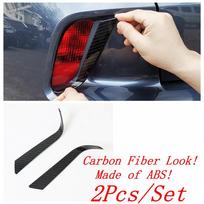 Rear Tail Fog Light Lamp Eyebrow Eyelid Strip Cover Trim For Ford Escape / Kuga  - 2025 ABS Chrome /Carbon Fiber Accessories Carbon Fiber Look black